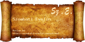 Szombati Evelin névjegykártya